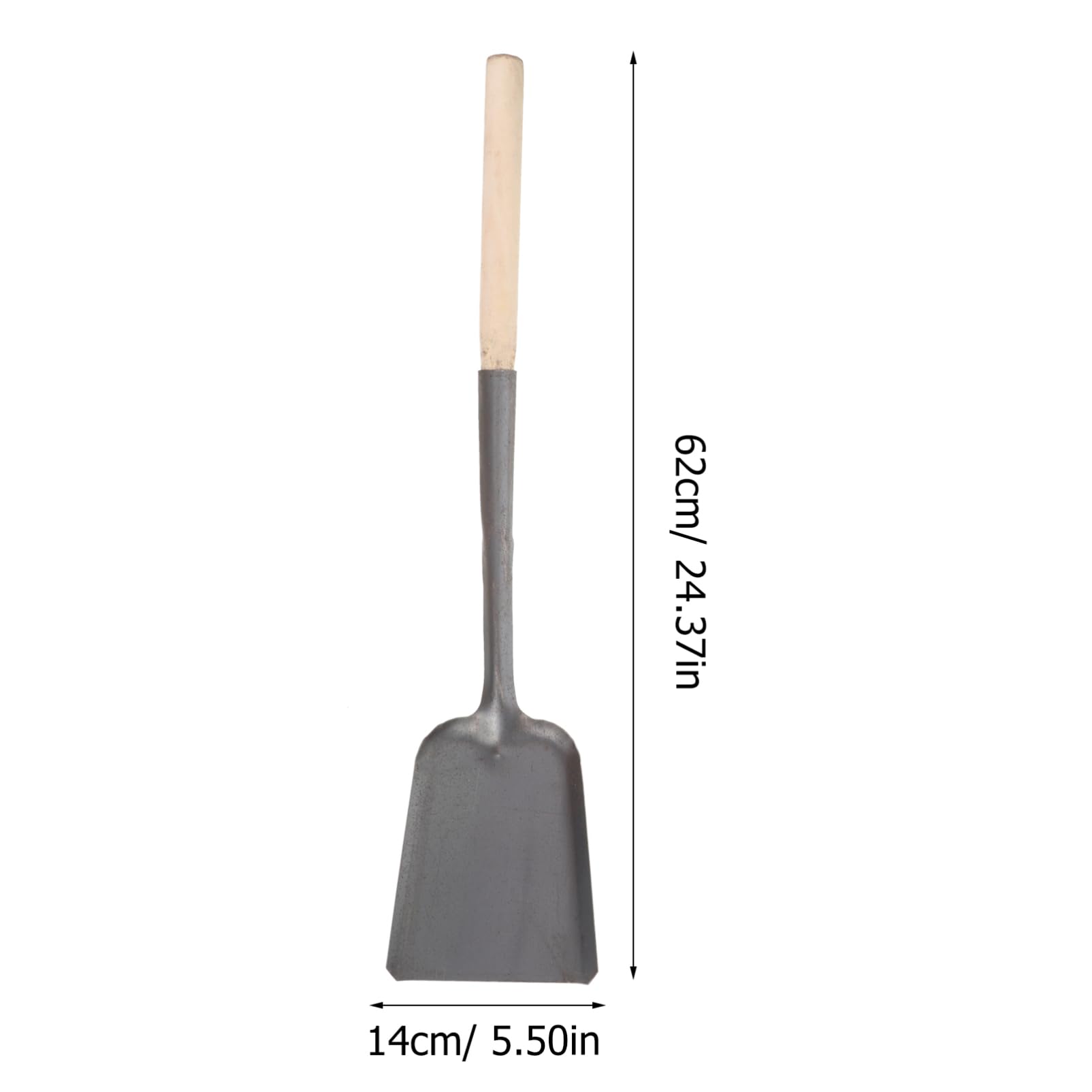 Kohleascheschaufel 2 Stück mit Holzgriff aus Eisen für Garten und Kamin
