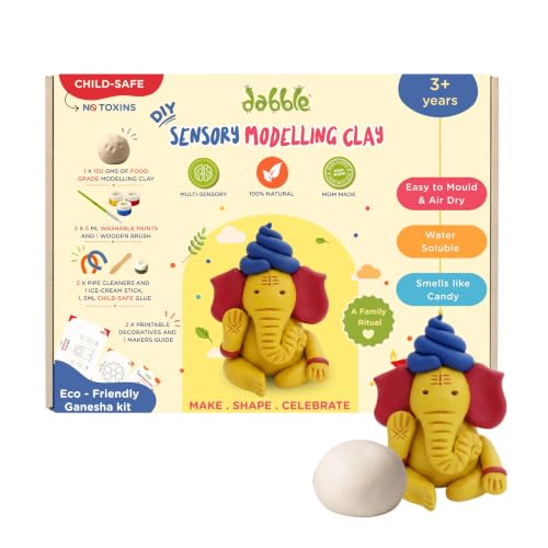 Image of Dabble Sensory Modelling Clay Kit | Ganesha DIY | Air-Dry | 3 Years+