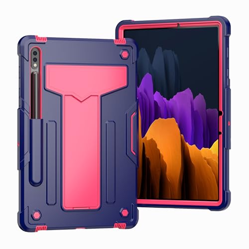 Coque antichoc Samsung Tab S8 anti-casse bleu et rose