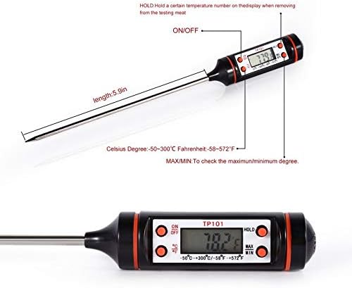 review Household Digital Cooking Food Probe Meat Kitchen Cooking BBQ Selectable Sensor Thermometer Food Measuring Equippment