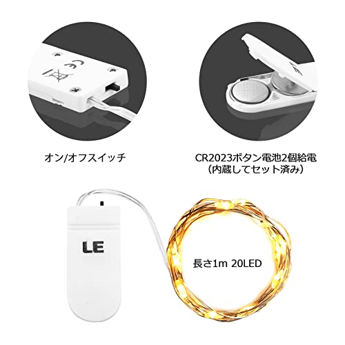 Le Fairy Light Battery Operated, Warm White, 3.3Ft 20 Micro Starry Led, Waterproof Decorative Cooper Wire String Light For Indoor Outdoor Wedding, Party, Bedroom, Mason Jar, Craft And More, Pack Of 16 #TOP6