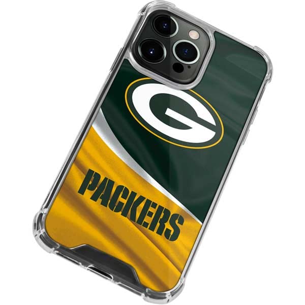 Skinit Clear Phone Case Compatible with iPhone 14 Pro - Officially Licensed NFL Green Bay Packers Design