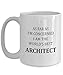 Produktbild Gift For Architect As Far As I'm Concerned I Am The World's Best Architect Funny Sayings Coffee Mug Quotes