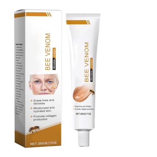 Crema de apriete de la cara del veneno de veneno de la abeja | Crema facial de extracto de abejas, 20 g de crema antirrugas crema hidratante diaria crema facial nutritiva para todos los tipos de