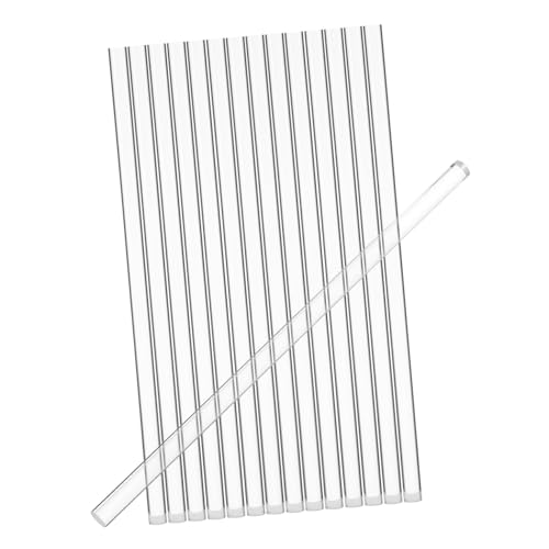 Bâtons ronds acryliques transparents de 15 pièces pour sucettes et décoration artisanale DIY
