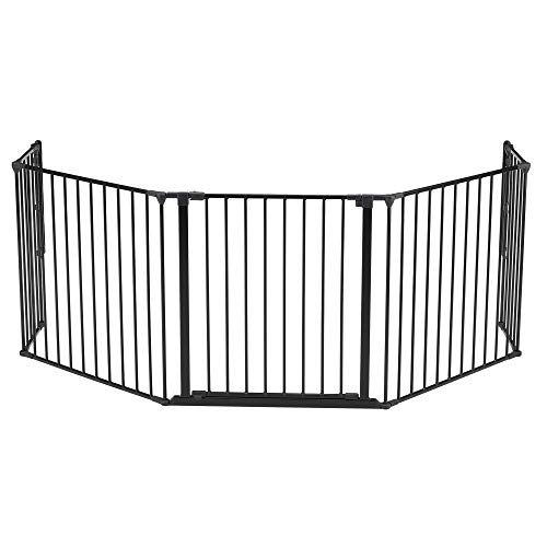 BabyDan Flex Hearth Gate Extra Large 35.4-109.5\", Black