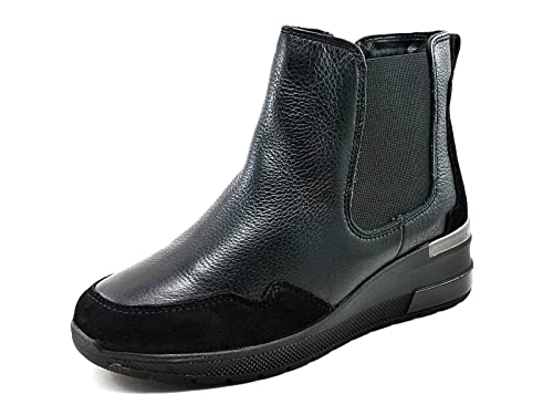Bottines compensées en cuir IV17733-SS chaussures confortables femme talon