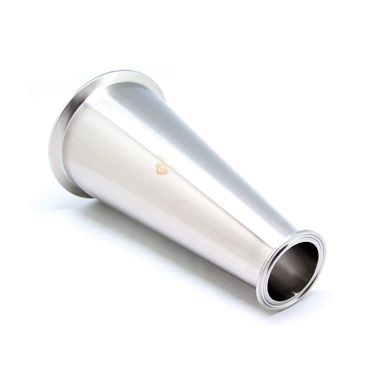 QiiMii Reductor de montaje sanitario SS304 estilo virola de triple abrazadera de 4 pulgadas OD a tubo de 2 pulgadas OD (4 pulgadas x 2 pulgadas)