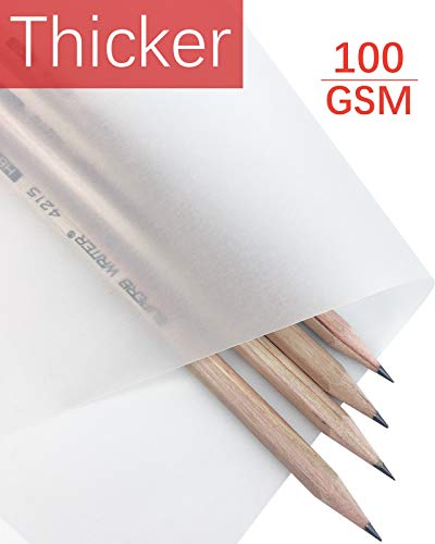 Translucent Vellum Paper, Dowsabel 50 Sheets Tracing Paper for Arts and Crafts, Pencil, Marker and Ink - Trace Images, 8.5 x 11 inches