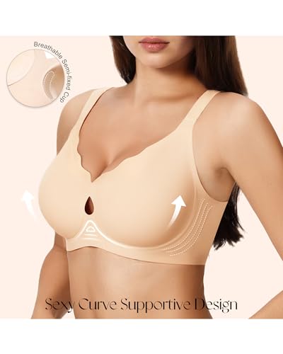 Image of Jelly Bras for Women Wireless Halter /U-Back /Cross No Underwire Push Up Bra