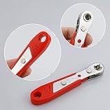 LAMXD Mini klucz grzechotkowy, śrubokręt magnetyczny krzyżakowy kątowy do niewygodnych przestrzeni, z napędem 1/10.2 cm, odwracalny, mini śrubokręt z grzechotką, 10 cm