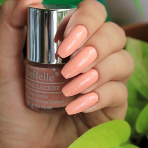 Image of Debelle Gel Nail Polish Choco Latte (Dark Peach Nail Paint)|Non Uv - Glossy Finish |Chip Resistant | Seaweed Enriched Formula| Long Lasting|Cruelty And Toxic Free| 8Ml