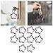Esquirla 10Pieces Five Pointed Star Shaped Carabiner Heavy Duty Keyring Hook Small Carabiner Keychain Clips for Home Fishing Camping Hiking, Purple