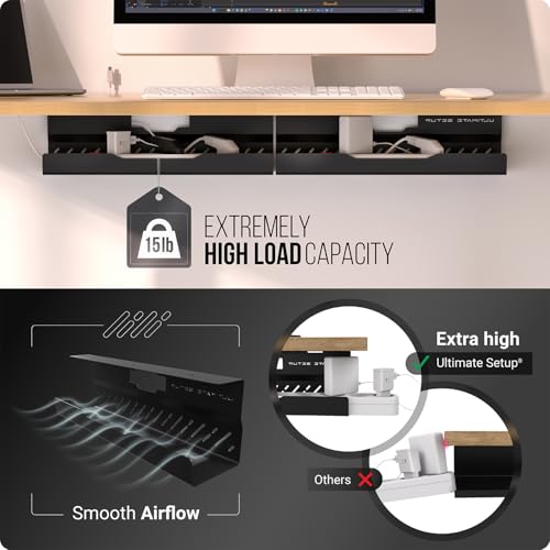 image for Ultimate Setup Under Desk Cable Management Tray no Drill – Wire Mana