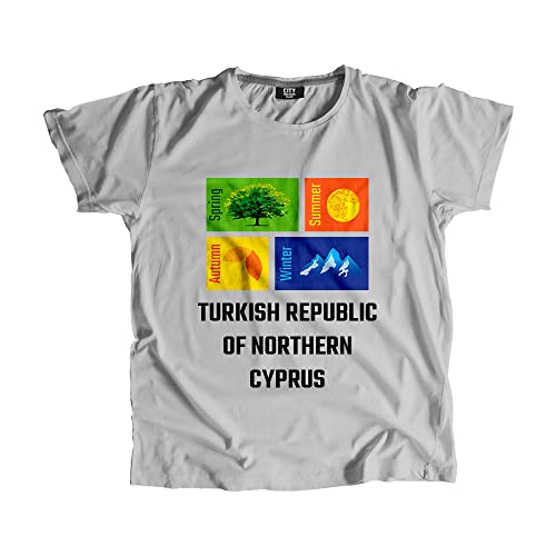 T-shirt république turque de Chypre du Nord haut unisexe saison gris mélangé