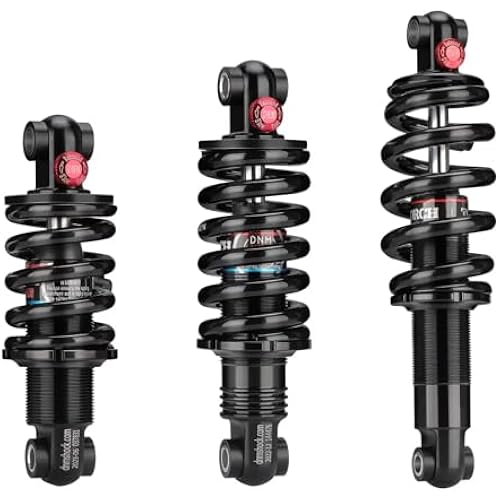 DNM DV-22AR Coil+Oil Shock Absorber 125/150/165/190/200mm Adjustable Damping Hydraulic Rear Shocks for MTB/E-Bikes/Scoters/Motorcycles Spring 350-1500 LBS（150 mm*750 lbs）