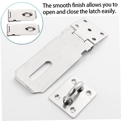 Image of DOITOOL 3pcs Thickened Stainless Steel Padlock Hasp Latch for Clasp Installation Easy to Install Accessories for Use