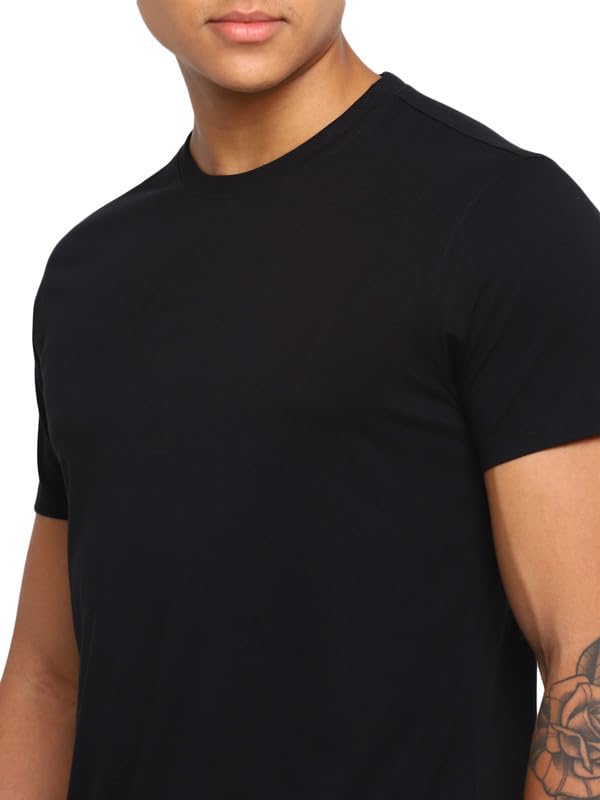 Image of AMERICAN CREW 100% Supima Cotton Round Neck T-Shirt for Men