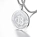 U7 Coin Medal Pendant Stainless Steel Bitcoin Jewelry Digital Cryptocurrency Blockchain Bitcoin Necklaces