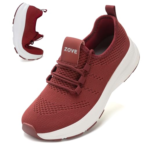 Image of ZOVE Wide Toe Box Shoes Women Extra Wide Width Sneakers Ultra Light Road Running Shoes Non-Slip Tennis Sneakers Breathable Walking Athletic