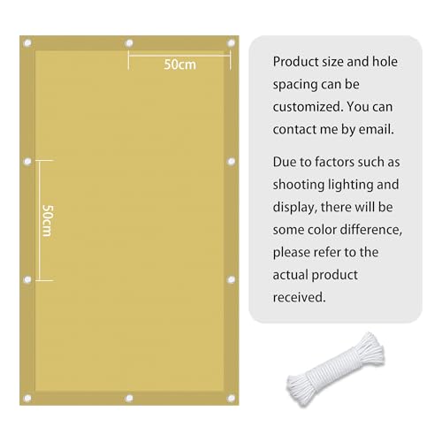 Toldo vela para evitar goteras en exterior lona impermeable de 0.8 x 1 m con ojales 7