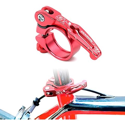 Lohas Select Aluminum Alloy Bicycle Quick Release SeatPost Clamp 34.9mm 31.8mm MTB Bike Road Bike Casual Bike Seatpost Clamp (Red, 1.25in(31.8mm)) Cover