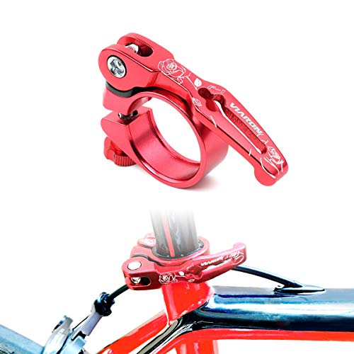 mtb seat clamp - Lohas Select Aluminum Alloy Bicycle Quick Release SeatPost Clamp 34.9mm 31.8mm MTB Bike Road Bike Casual Bike Seatpost Clamp (Red, 1.25in（31.8mm）)