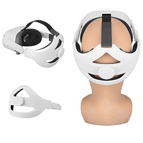 Esimen調整可能なOculusQuest 2 Eliteストラップ、VRヘッドバンド-フォームクッションヘッドバンドは、重力のバランスを取り、頭の圧迫を緩和し、サポートと快適さを向上させます（白）