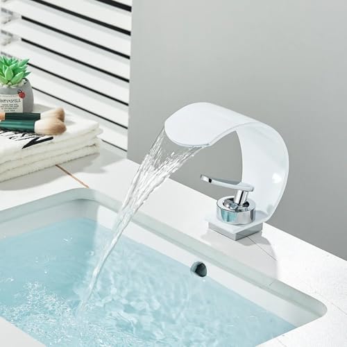 Robinet de lavabo de salle de bain anti-trace style mince noir LWX