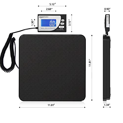 Amazon Basics Digital Postal Scale - Heavy Duty, Aluminium Platform, 660 Pound Capacity, 1 Ounce Readability - Image 7