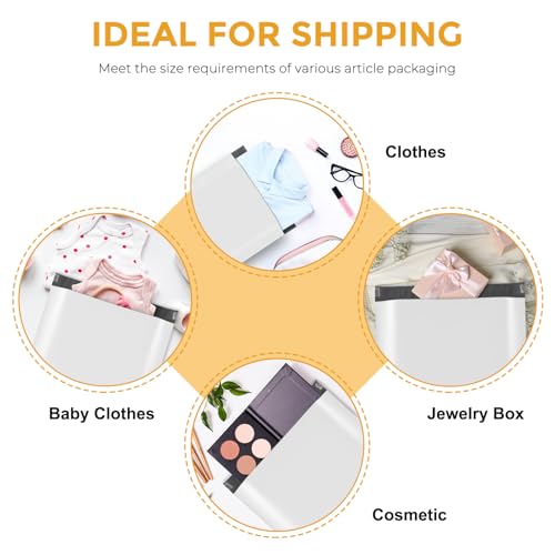 Image of Metronic Poly Mailers 10X13 1000 Pack, Bulk Shipping Bags Heavy Duty Self Seal Waterproof Tear Weather Resistant Medium Mailing Envelopes, Packaging bags for Small Business, Boutique, Clothing, White