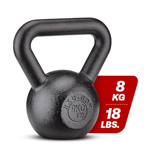 RKC Russian Kettlebell, 18 lbs, Black, Metal, Kettlebell, Kettlebell Weights, Strength Training, Weight Lifting, Cardiovascular Conditioning