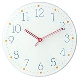 Lizhuzhuzs28 Orologio da Muro Orologio da parete minimalista for soggiorno, uso domestico, funzionamento silenzioso, alimentato a batteria Orologio da Parete(Bianco)