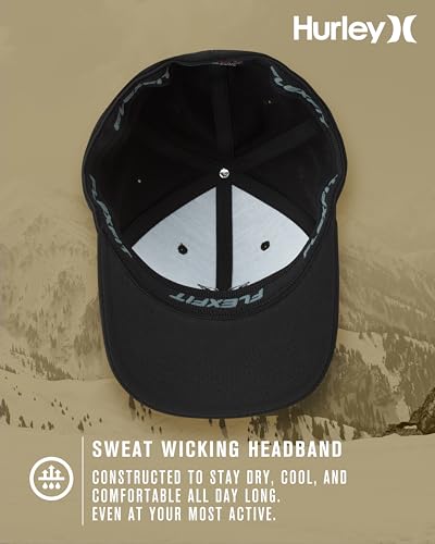 Image of Hurley Men's Caps - One & Only Flexfit Baseball Cap - Fitted Hats for Men (S-XL)