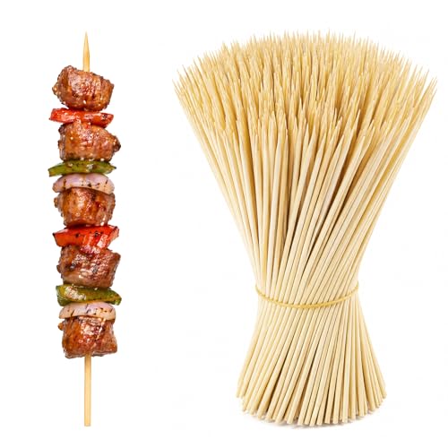 Image of 160 Pcs Bamboo Skewers BBQ Skewers Sticks 25Cm X 4Mm Wooden Skewers