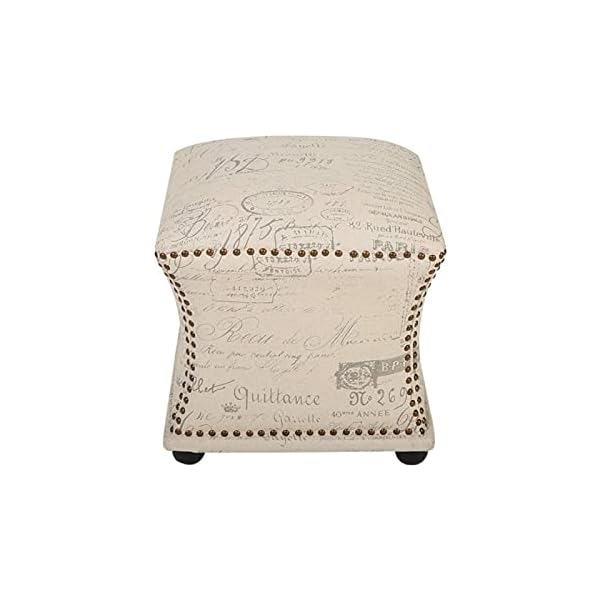 SHTFFW Children's Adult Footstool, Rest Seat with Square Solid Wood Support, Soft Stepped Footstool, Chair Stool, Living Room Balcony, Bedroom Shoe Stool, 46 * 46 * 48cm