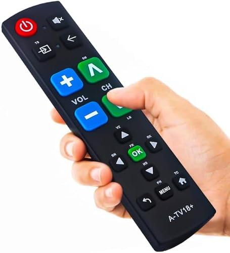 Big Button Universal Remote for All TV Remote, for All Samsung/LG/VIZIO/Sony/Hisense/Philips/Panasonic TVs and More
