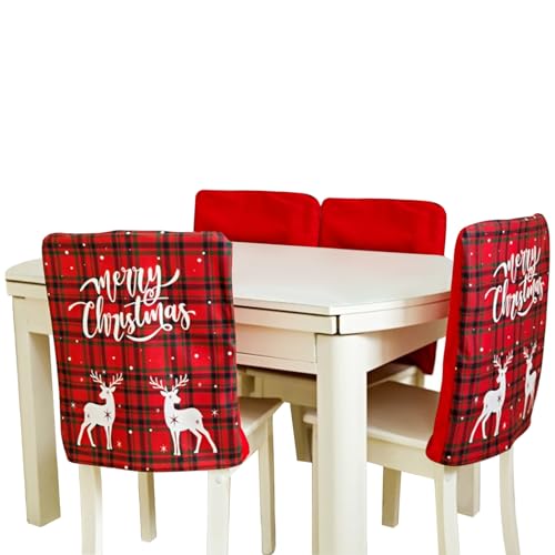 Housses de dossier de chaise de Noël en polyester de qualité - 7