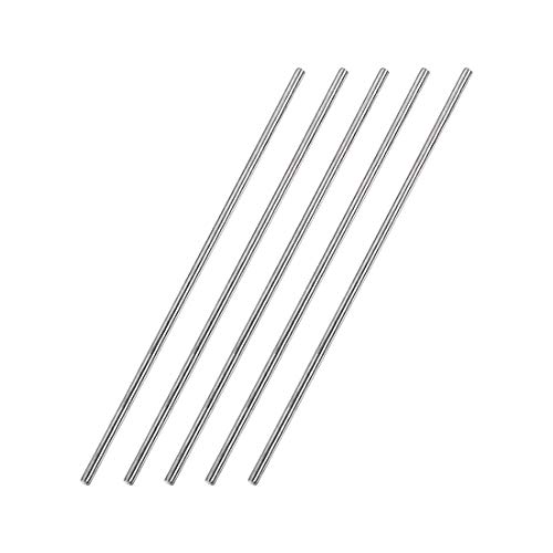 uxcell 3mm x 200mm 304 Stainless Steel Solid Round Rod for DIY Craft - 5pcs