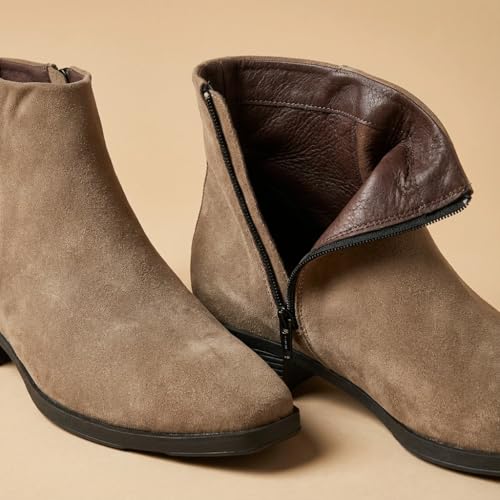 Image of Big Fox Men's Premium Suede Cuban Boots | Stylish Ankle-Length Casual Boots | Lightweight & Comfortable