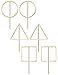 Finrezio Geometric Earrings for Women Girls Simple Round/Square/Triangle Earrings Set 3 Colors (Style A:Gold tone)