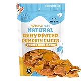 hotspot pets Dehydrated Natural Pumpkin Slices for Dogs- Crunchy Treats- 2lb Value Bag, All-Natural - High Protein, Great for Sensitive Stomachs, Low Fat, A Healthy Rawhide Alternative for All Dogs