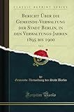 Bericht Über die Gemeinde-Verwaltung der Stadt Berlin, in den Verwaltungs-Jahren 1895 bis 1900, Vol. 2 (Classic Reprint)
