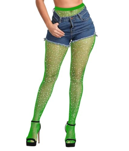Image of FANCAME Fishnet Stockings for Women Halloween Sparkly Tights Plus Size