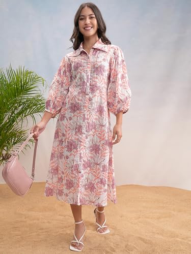 Image of Vishudh Women's Casual Dress | Comfortable Everyday Wear for All Occasions | Chic & Versatile Fashion for Women