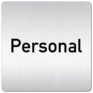 Türschilder24 Personal Türschild 125x125mm Aluminium