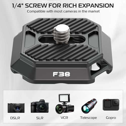 Image of FALCAM F38 Camera Quick Release Plate Compatible with Camera Clip V3 and F38 Backpack Clip (Plate Only) - 2465
