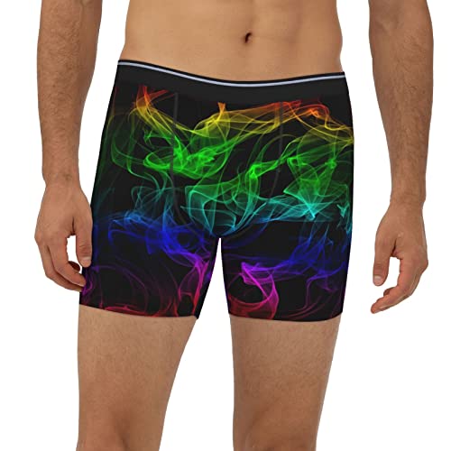 Glow In Dark Splatter Neon Mens Boxer Briefs Soft Stretch Long Leg Underwear Briefs For Men Teens2
