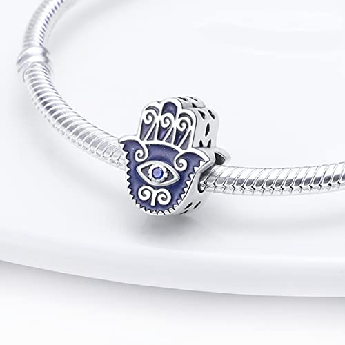 Parmuz 925 Sterling Silver Charms for Bracelets and Necklaces Glass Butterfly Star Moon Cute Cat Lucky Bracelet Charm Beads Aesthetic Peandant for woman 6