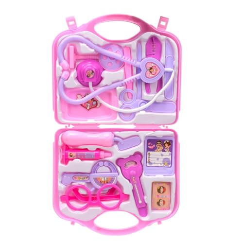 Maletin Medicos Juguete para Niños, 15PCS Juguetes de Juego de Roles de Doctor con Estuche de Transporte, Estetoscopio, Doctora Juegos de Imitacion Regalos para Niña Niños de 3 Años (Rosa)